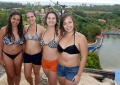 As amigas Laura (BH), Flávia (SP), Letícia (BH)  e Tatiane (SP) curtiram passeio de buggy pelo litoral Norte e o Kamikase no Pargus Club, na praia de Jacumã.